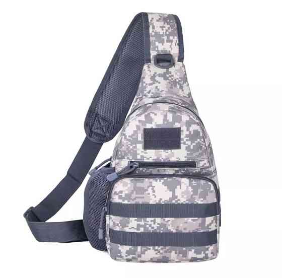 Мужская сумка тактическая через плечо цвет Пиксель - размер 35*20*12см 3 кармана спереди и 1 кармашек боковой Киев