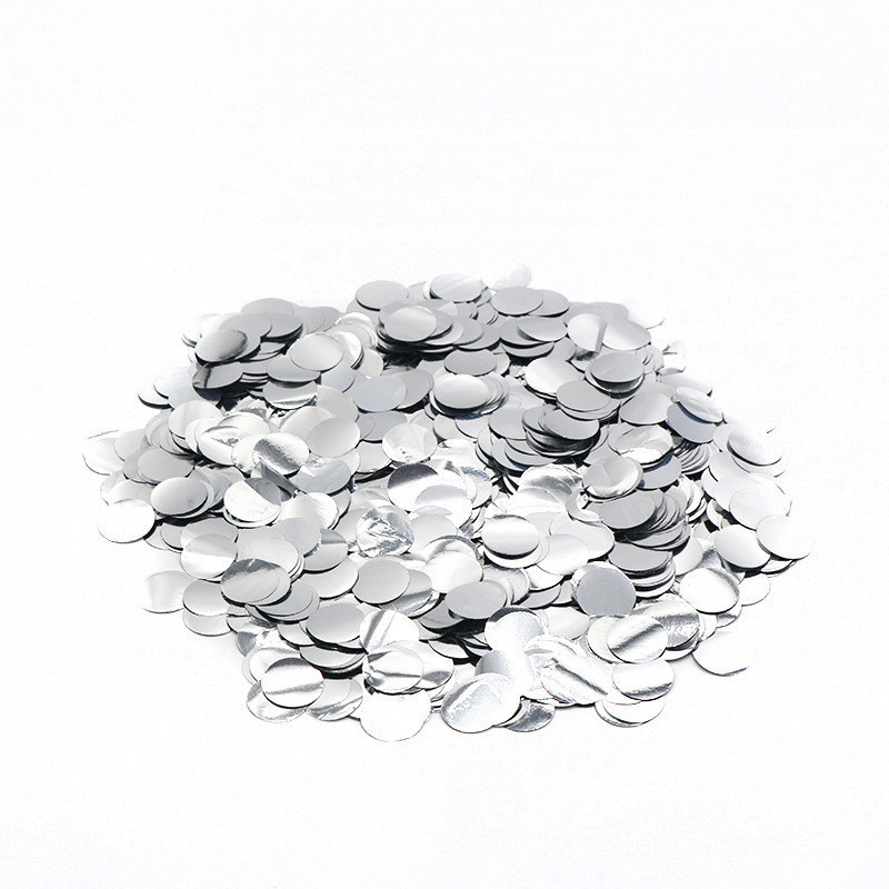 Конфетті круглий із фольги 10 г 15 мм сріблястий Київ - фото 2