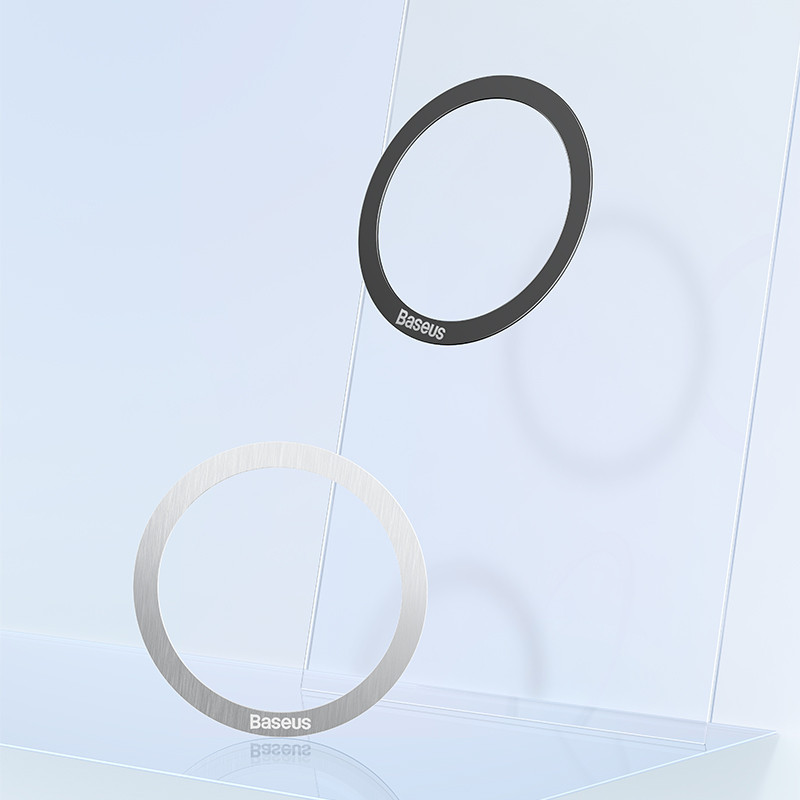 Пластина для магнітного тримача Baseus Halo Series Magnetic Metal Ring（2pcs/pack）Black Одеса - фото 8