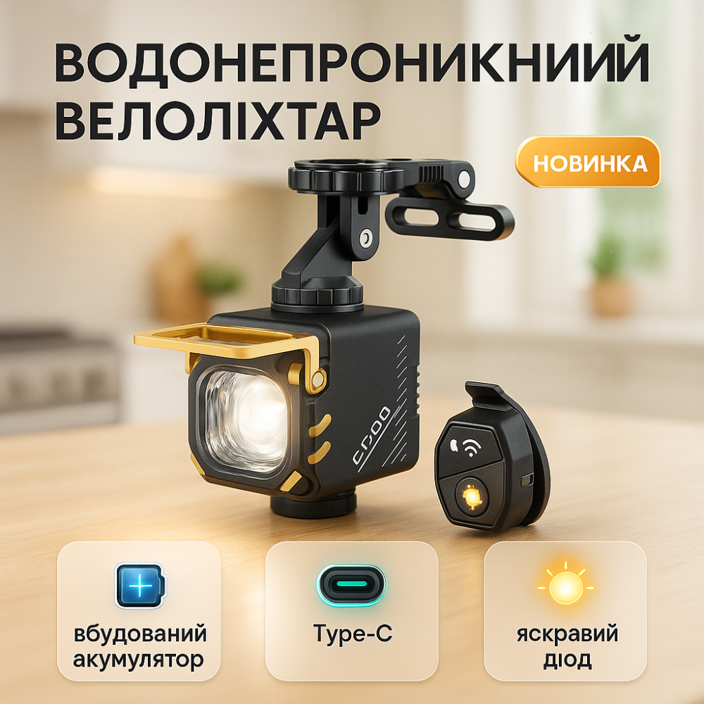 Ліхтар для велосипеда з захистом від води Q05 500LM, Фара для велосипеда з зарядкою USB RU-47 Львів - фото 11