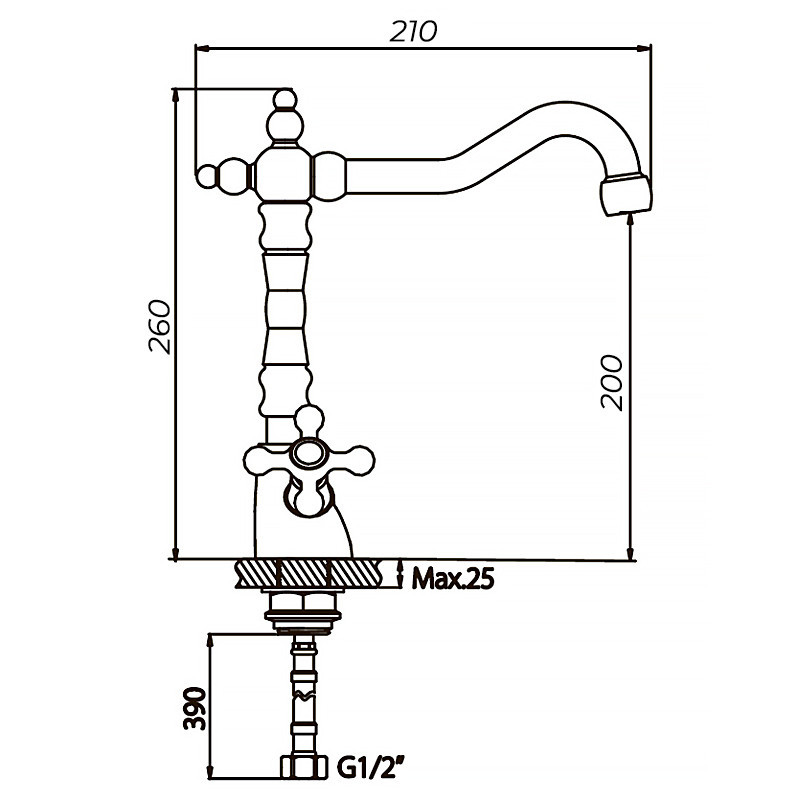 Кухонний змішувач Haiba Dominox 777 модель HB0095 Харків - фото 2