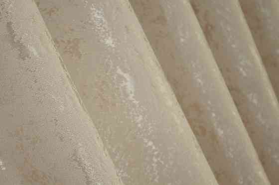 Комплект штор на люверсах VR-Textil Льон мармур Pavliani № 1170ш 150х250 см 2 шт Бежевий (37-0048) Київ