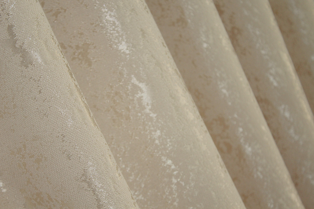 Комплект штор на люверсах VR-Textil Льон мармур Pavliani № 1170ш 150х250 см 2 шт Бежевий (37-0048) Київ - фото 6