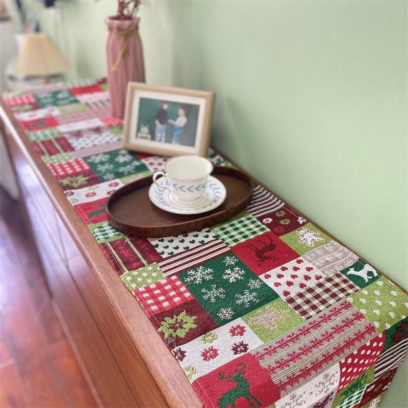 Рождественская скатерть на стол 170 см на 34 см разноцветный Киев - изображение 4