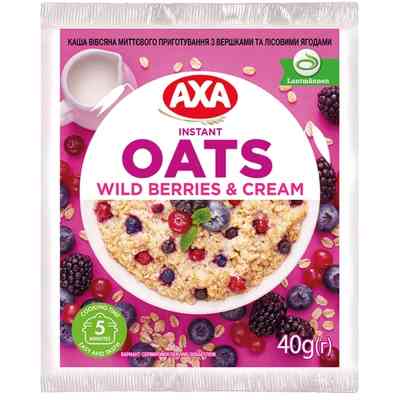 Пища быстрого приготовления АХА Каша Овсяная сливками и лесными ягодами 40 г (4820008126344) Винница