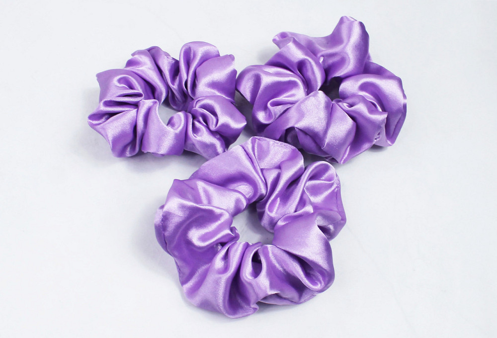 Набор резинок для волос атласный Сиреневый Харьков - изображение 2