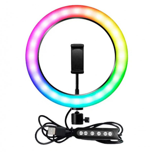 Кольцевая fill light RGB LED RING MJ26, Кольцевая светодиодная led лампа ring, Прожектор для блогеров UE-34 Львов - изображение 18