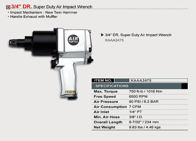 Гайковерт пневматический TOPTUL 3/4