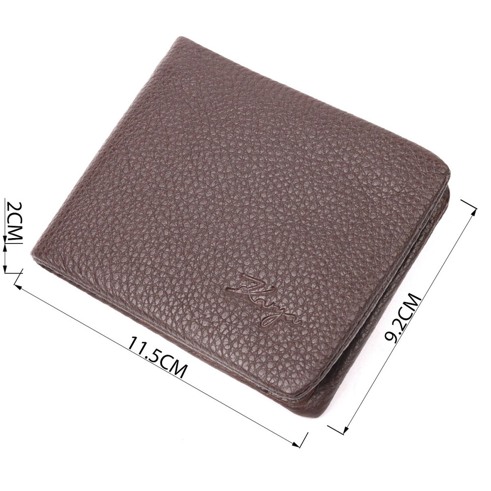 Відмінне чоловіче портмоне із зернистої шкіри KARYA 21063 Коричневий Київ - фото 3