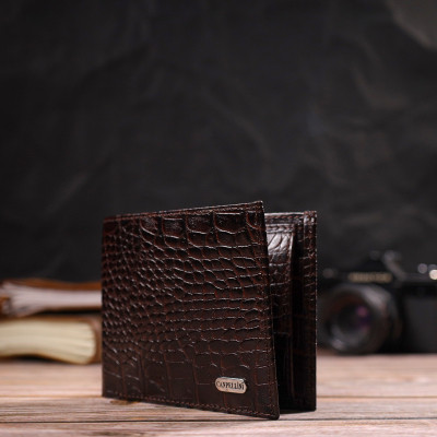 Портмоне Canpellini Из натуральной кожи Коричневое (21777) Винница - изображение 7