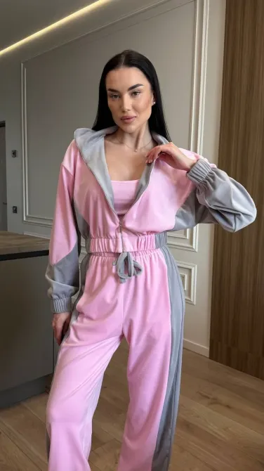 Женский костюм тройки из плюшевого велора — стильный и удобный комплект Одесса - изображение 12