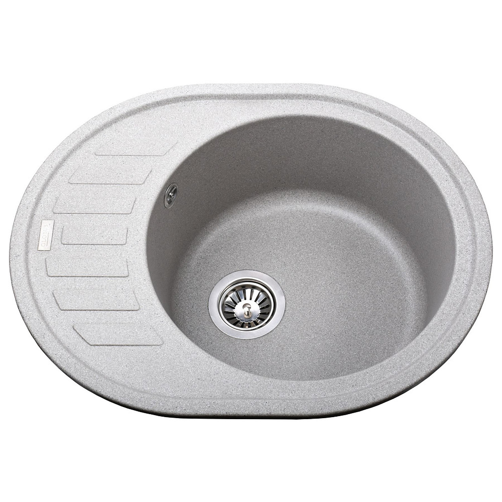 Гранітна мийка Globus Lux ARNO сірий камiнь 620x500мм-А0005 Тернопіль - фото 1