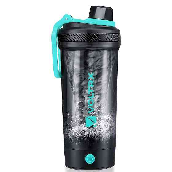 Електричний спортивний протеїновий протеїновий шейкер VOLTRX Gallium 600 мл Tritan без BPA мятний USB Type-C зарядка Київ