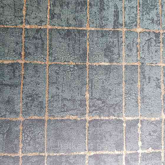 Шпалери флізелінові еко Rasch Kerala 0.53х10 геометрія смуги сітка золотисті на синьо бірюзовому ефект старовини Київ