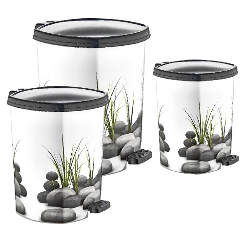 DECOR набір відер для сміття 3шт (6л+11л+20л) (х04 камінь) Житомир - фото 1