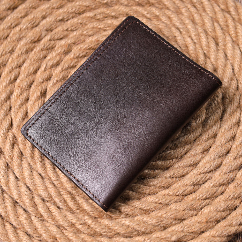 Кожаная обложка на военный билет Слава ЗСУ GRANDE PELLE 16747 Коричневая Киев - изображение 2