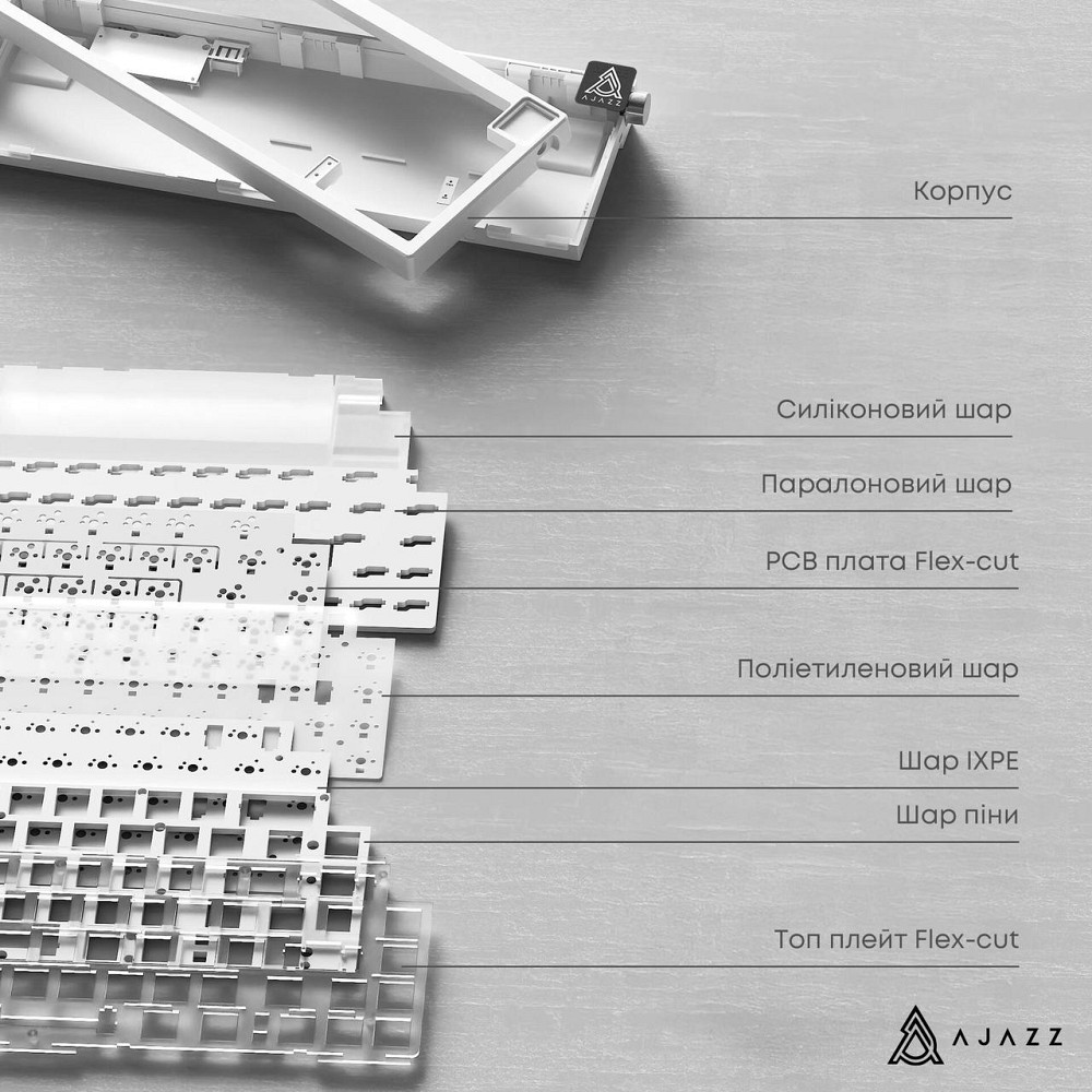 Клавіатура Ajazz AK650 Sea Salt Switch White USB-C (AK650-SS-BWB) ( 13930 ) Харків - фото 17