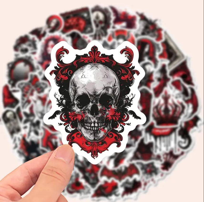 Демоничні наклейки. Водонепроникні вінілові готичні наклейки для пляшки води, комп'ютера, 50 штук Київ - фото 2