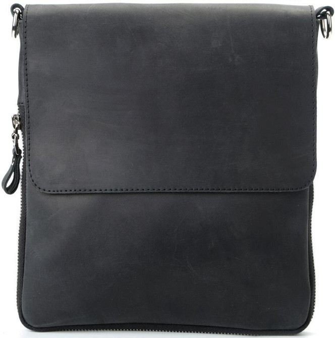 Сумка SHVIGEL 11017 из винтажной кожи Черная Киев - изображение 8