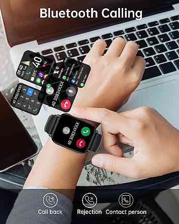 Смарт-годинник LLKBOHA P72: 1,85" HD-дисплей, Bluetooth-дзвінки, 111+ спорт-режимів, моніторинг здоров’я Київ