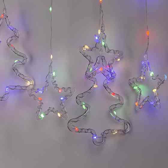 Гірлянда штора світлодіодна GarlandoPro зірка та ялинка 120LED 3х0,9 м 8 режимів 1733069ML Коломия