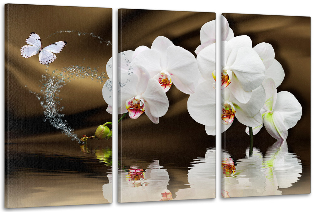 Модульна картина у вітальню/ спальню Орхідея ART-038_3A 100х150 см Київ - фото 1