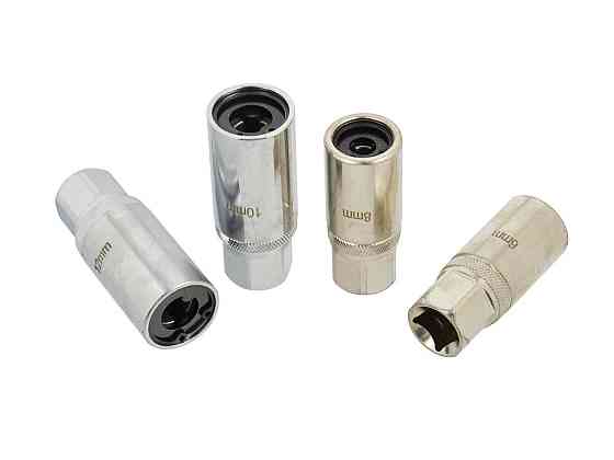 Набір Екстракторів "GeKo" для зламаних болтів та шпильок (6, 8 ,10, 12 мм), к-т 4 шт. [CrV 50BV30] під вороток 1/2" Стрий