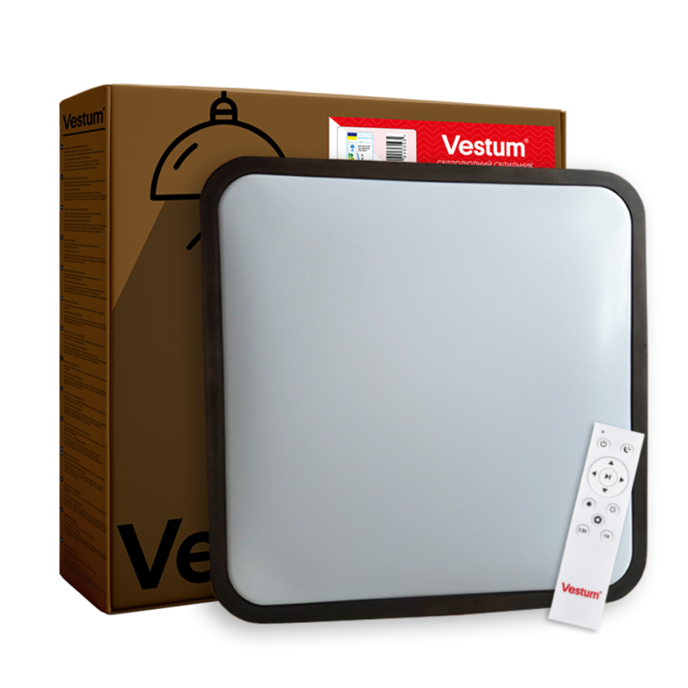 GLOW матовий 60W  391*391*65мм 3000К-6500К з ДК горіх Дніпро - фото 6