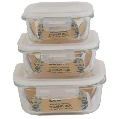Пищевой контейнер Ecomo Thermo Box квадратний 800 мл (3SC080-LL) Винница - изображение 4