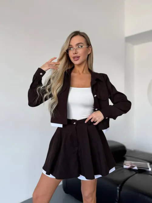 Костюм (куртка и юбка-шорты) Одесса - изображение 1