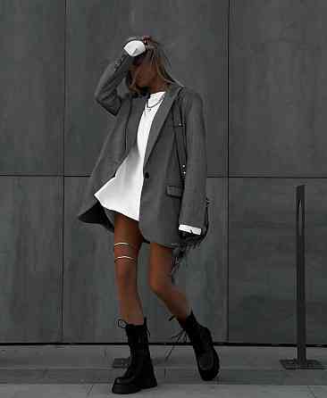 Женский трендовый кашемировый оверсайз пиджак на подкладке. Одесса