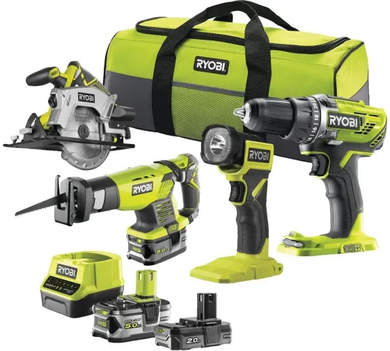 RYOBI RCK184252S - Zestaw 4 elektronarzędzi 18 V z torbą Київ