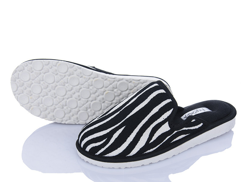 Тапочки женские домашние PaGo Зебра закрытый носок Одесса - изображение 10