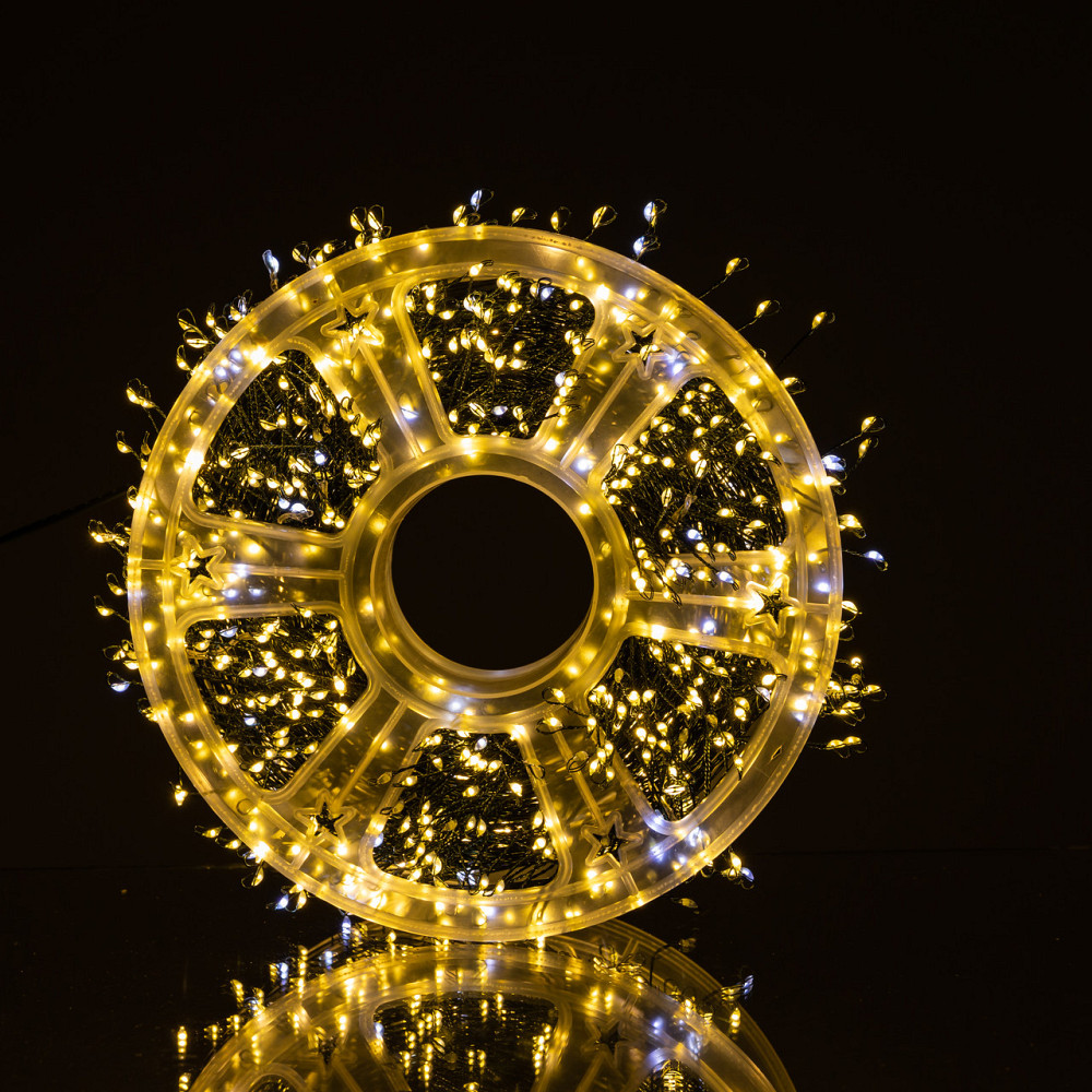 Garlando Новорічна гірлянда кімнатна роса Хвойна лапа 50 м 1500 LED зелений провід Жовте сяйво Киев - изображение 6