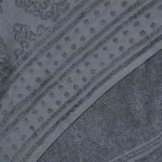 Простирадло-покривало жаккардове махрове 100% Бавовна GM TEXTILE 150x200см 400г/м2 (Сірий) Суми