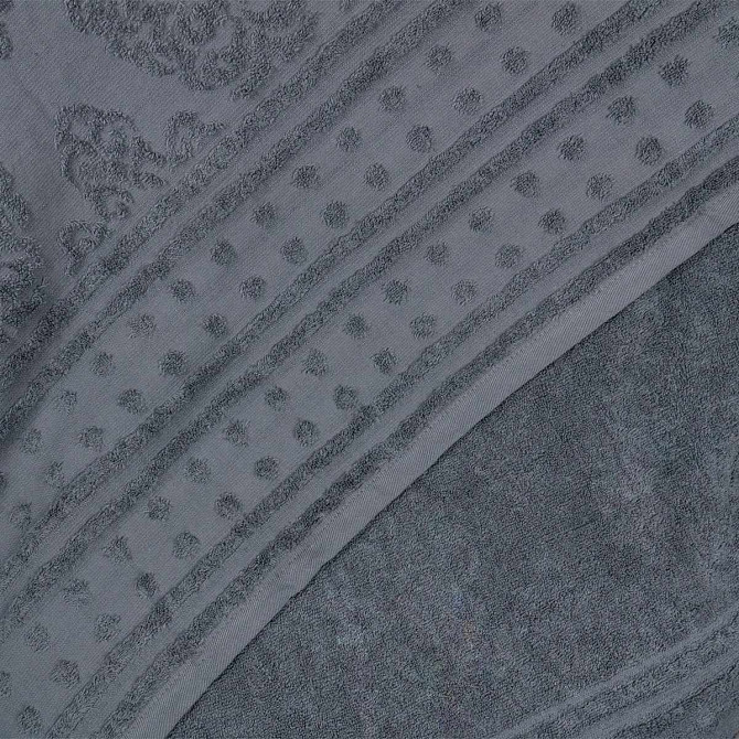 Простынь-покрывало жаккардовое махровое 100% Хлопок GM TEXTILE 150x200см 400г/м2 (Серый) Сумы - изображение 2