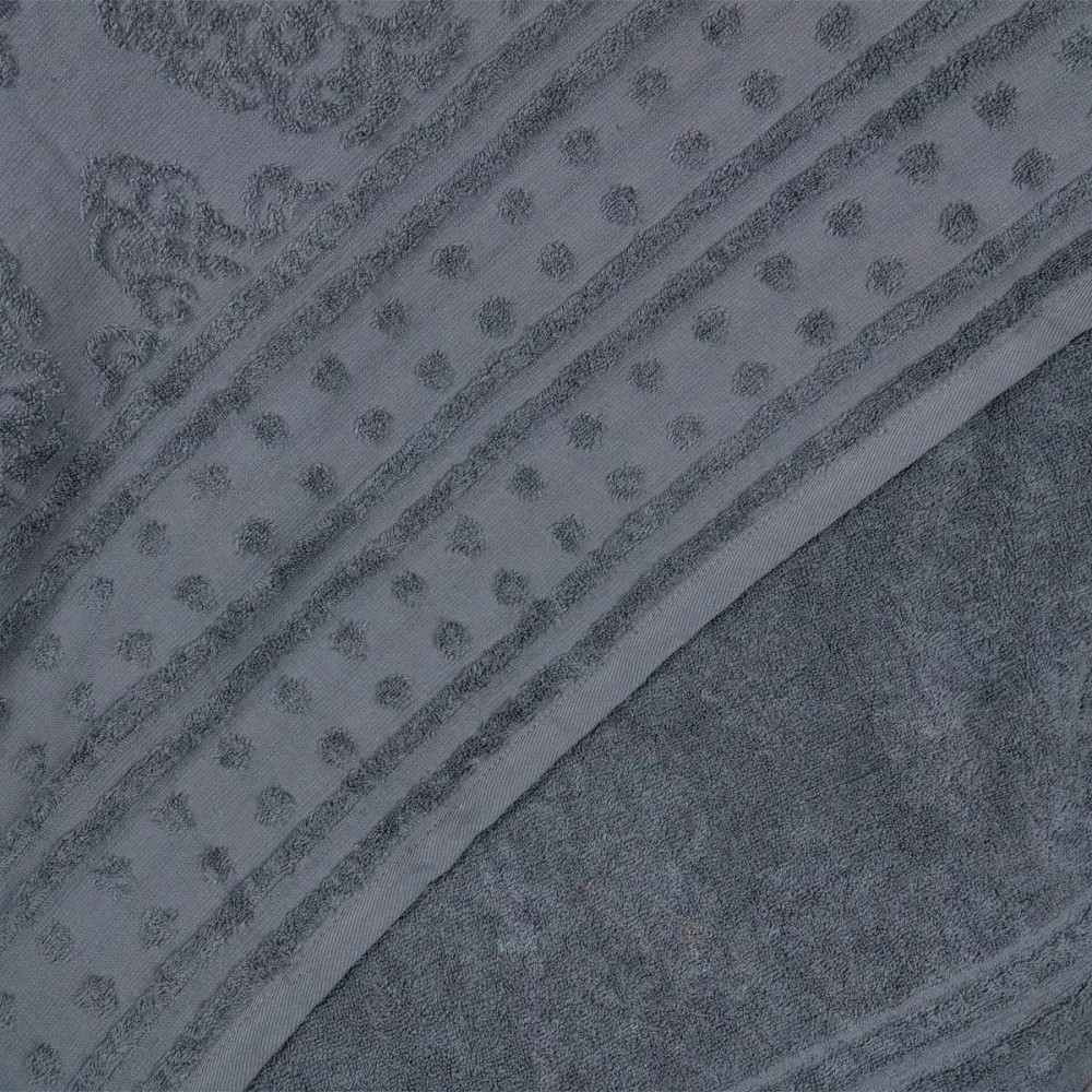 Простирадло-покривало жаккардове махрове 100% Бавовна GM TEXTILE 150x200см 400г/м2 (Сірий) Суми - фото 2