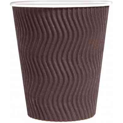 Стакани одноразові PRO service паперові Riple Коричневі 250 мл 20 шт. (4823071635003) Вінниця