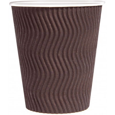 Стакани одноразові PRO service паперові Riple Коричневі 250 мл 20 шт. (4823071635003) Вінниця - фото 1