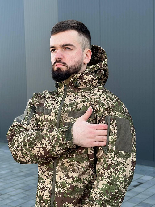 Военная тактическая куртка soft shell хищник мужская демисезонная штурмовая куртка софтшел для    WAR Львов - изображение 2