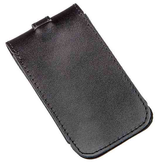 Компактная кожаная ключница с хлястиком Черная (SHVIGEL) Киев