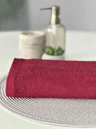 Комплект полотенец однотонных Ideal Textile 40х70+50х90+70х140 см 400 г/м2 (56860941) Бордовий Черновцы
