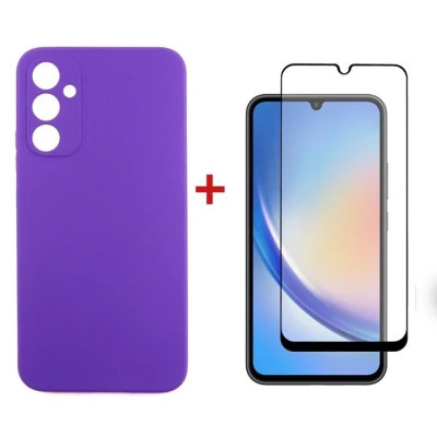 Чохол до мобільного телефона Dengos Kit for Samsung Galaxy A34 5G case + glass (Purple) (DG-KM-42) Вінниця - фото 1