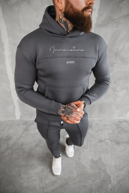 Теплый спортивный костюм мужской Европа Графитовый XL Харьков - изображение 3