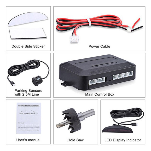 Паркувальна система на 4 датчики паркування парктронік Assistant Parking Sensor AR-30 Львів - фото 5