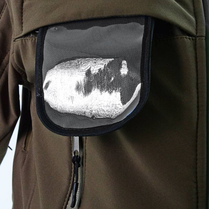 Армейская мужская куртка с капюшоном Soft Shell Оливковый, XXL Винница - изображение 4