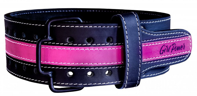 Пояс для важкої атлетики Power System PS-3870 Girl Power Black/Pink S Каменское - изображение 2