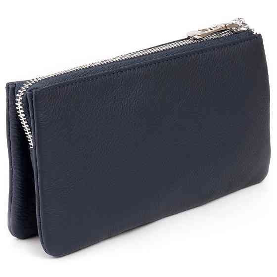 Вместительный клатч на два отделения женский ST Leather 19248 Синий Киев