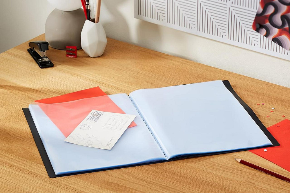 Папка-барвік Exacompta чорна A4 40 файлів 80 кишень на блискавці ZIP поліпропілен Київ - фото 7