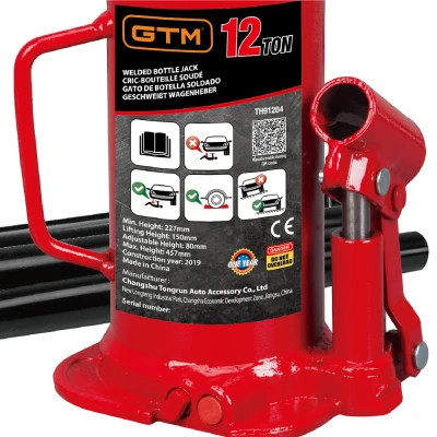 Домкрат GTM гідравлічний пляшковий 12т (240-460мм) (TH91204) Вінниця - фото 3